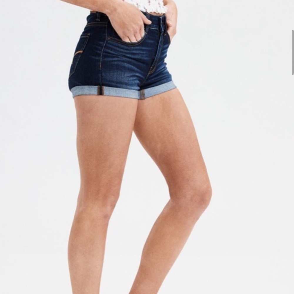 American Eagle Mid-Rise Raw-Hem Jean Shorts - 4 - Picture 3 of 17